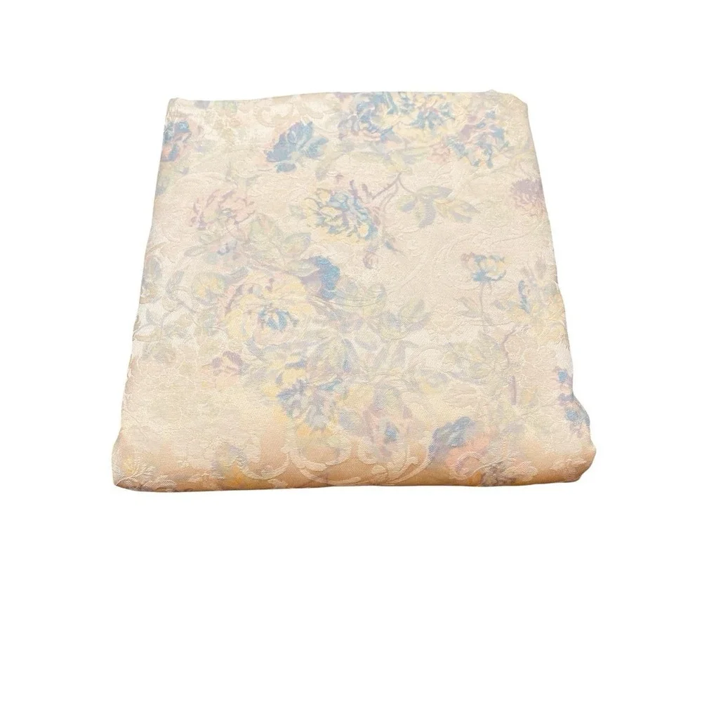 Vintage French Tapestry Jacquard Fabric Pastel Floral 7.4 yrd  Marie Antoinette